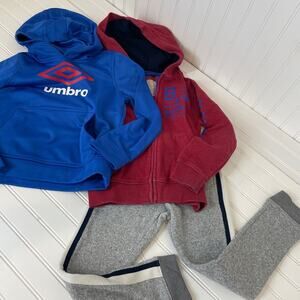 Nautica/Umbro/Oshkosh Boys Pullover Hooded & Pull on Sweatpants Size 7